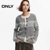 Cardigan Retro din Amestec de Lână Fair Isle pentru Femei