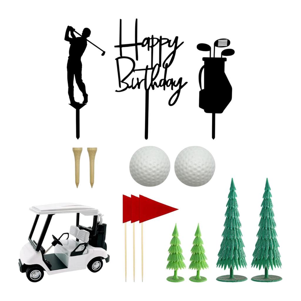 Decorazioni per Torta di Compleanno Palline da Golf in Acrilico Decorazioni per Cupcake Ornamenti per Padre Papà Uomini Set di Articoli per Feste