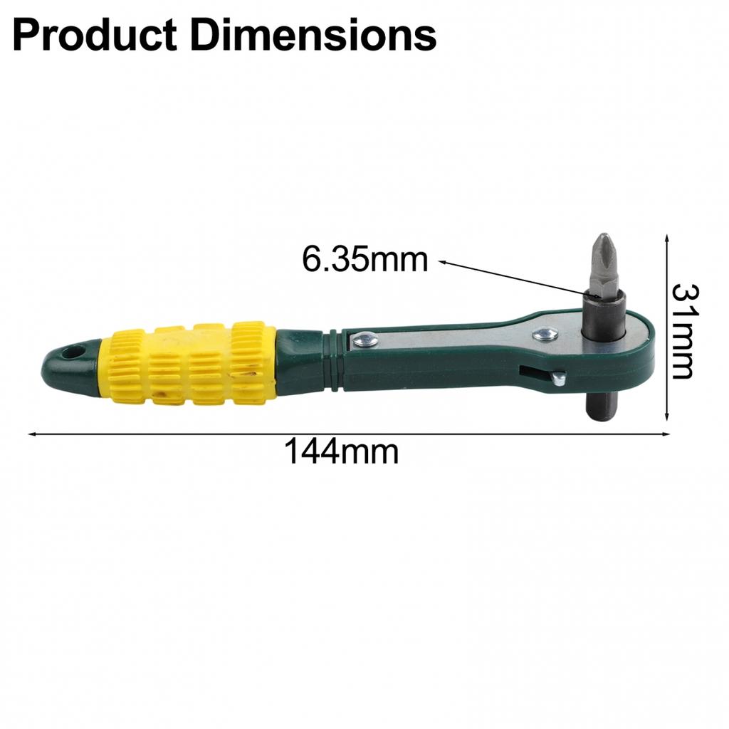 Portable Ratchet Wrench Tool Set 14 Inch with 10 Bits and 9 Sockets