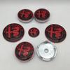 For Alfa Romeo Ri1Hub Caps 7pcs ForAlfa Romeo Car Emblem Wheel Cover Caps Front Hood Badge Rear Trunk Steering Sticker Styling 2x74mm 4x60mm Cap 1