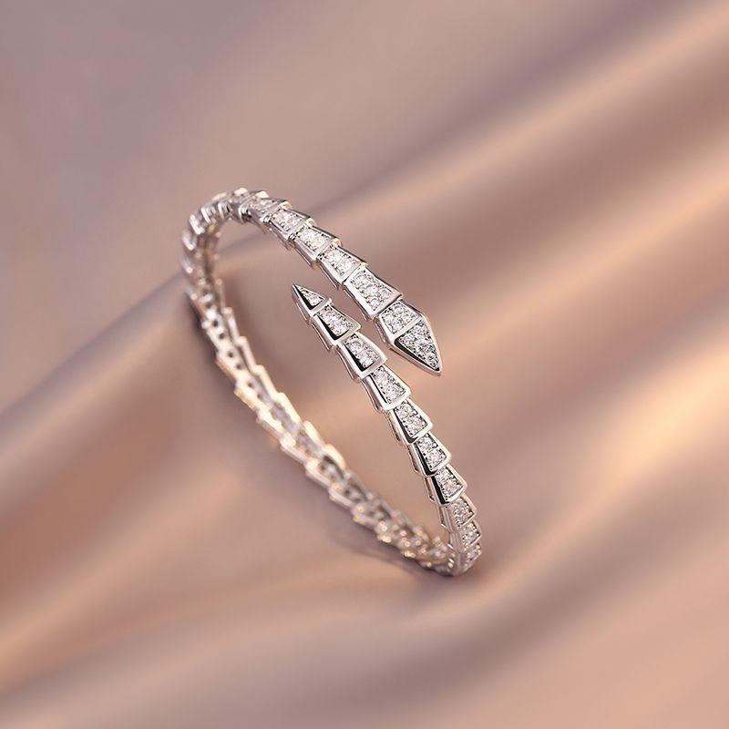 Electric Zircon Snake Stacked Bracelet Exaggerated Snake-shaped Bracelet,Bracelet for Female Couples