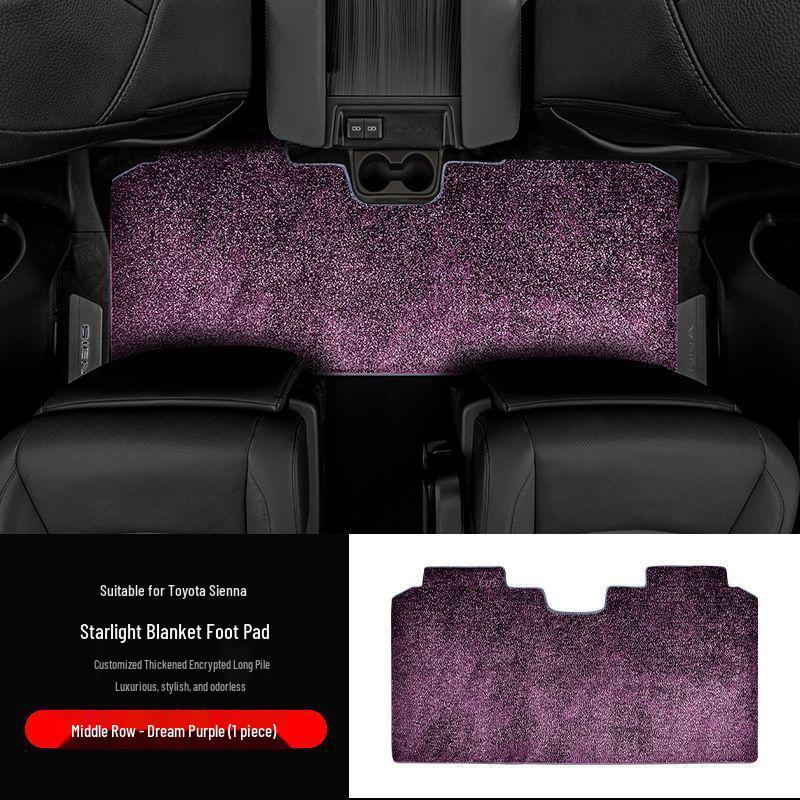 Grayvia Gray Floor Mats for Middle Row, Compatible with 2021-2024 Toyota Sienna.