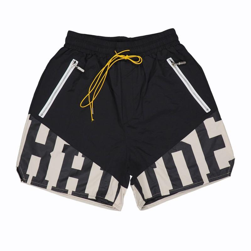 Mens Hip Hop Drawstring Shorts With Reflective 3M Letter Print Loose Fit Streetwear Cargo Jogger Pants
