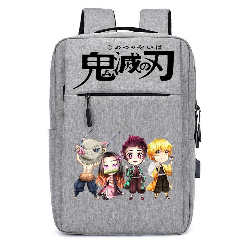 Japan Cartoon Comics Demon Slayer USB Charging Backpack Large Capacity Student Casual Backpack 0004