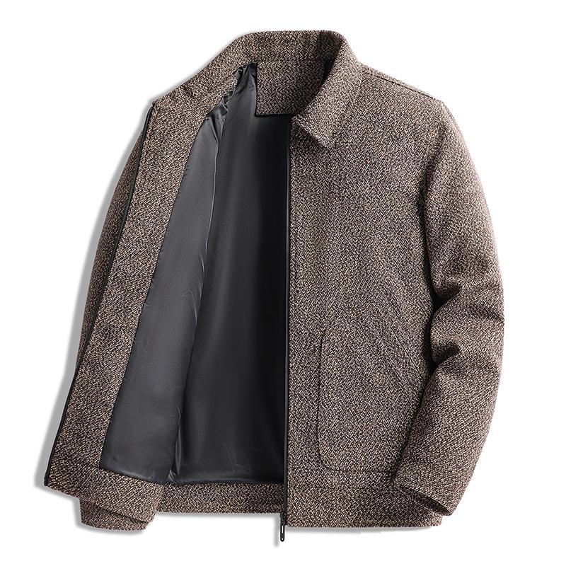Spring and Autumn Business Jacket Trend Casual Wool Clothing Casual Versatile Light Ripe Style Men's Jacket