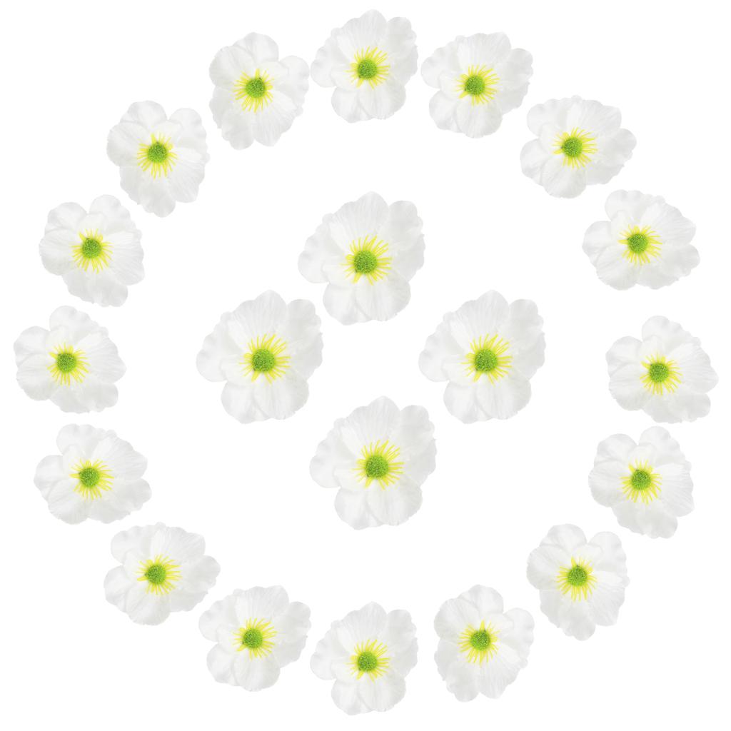 50Pcs Artificial Flower Heads Fake Wildflower Heads Bulk Artificial Flowers for DIY Wedding Bouquets  Party Home Decorations