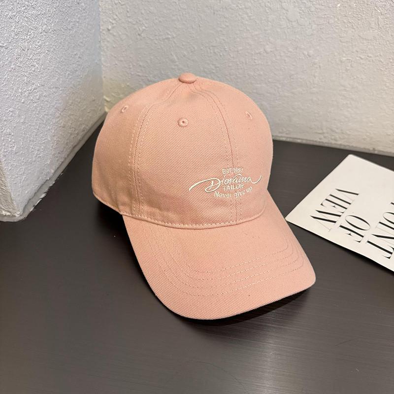 Embroidered Letter Baseball Cap Female Wide Brim Breathable Fabric Daily Use