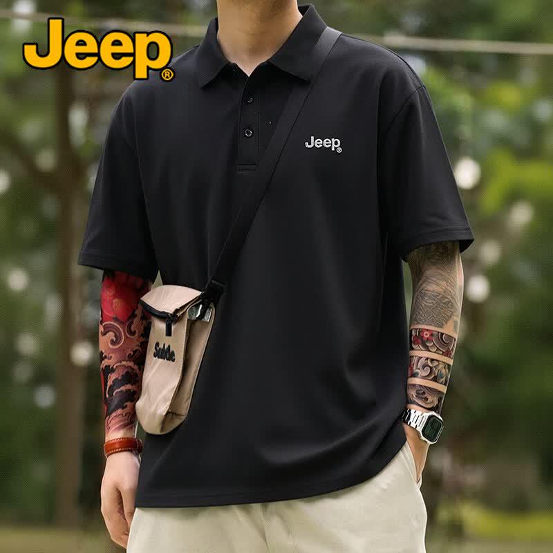 JEEP Men s Breathable Polo Shirt 4XL
