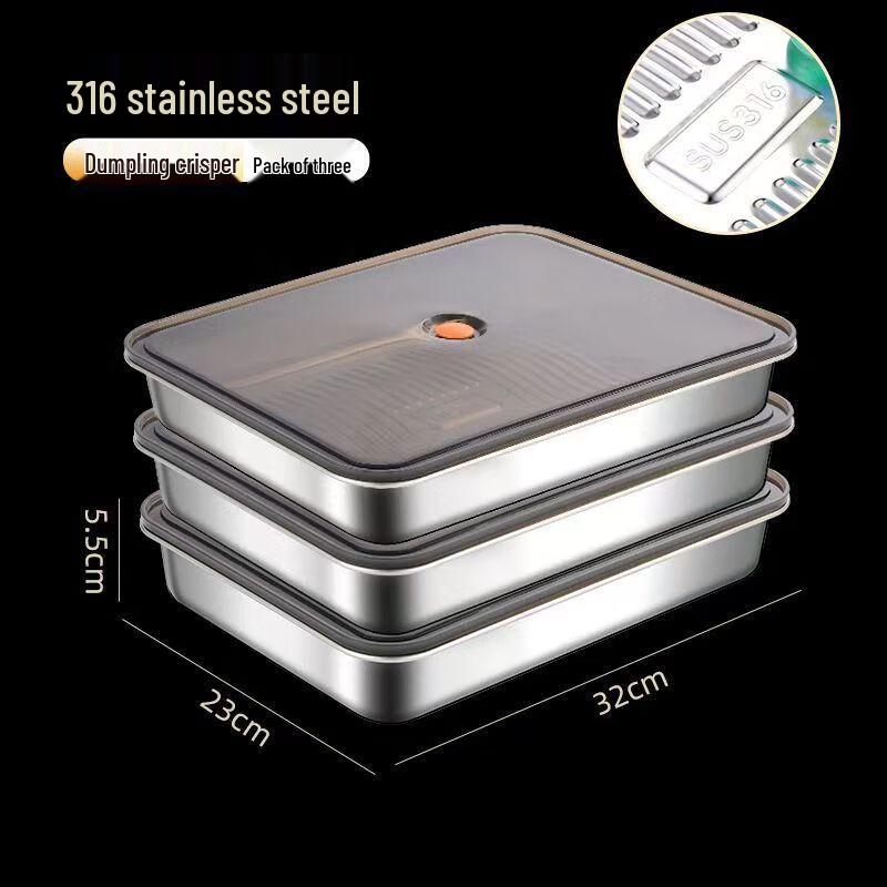 316 Stainless Steel Dumpling Storage Box Set