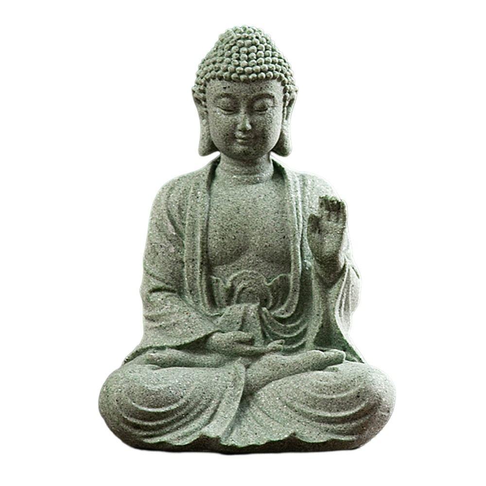 Craft Fish Tank Statue Sandstone Buddha Figurine Buddha Zen Sculpture  Fish Tank Accessories