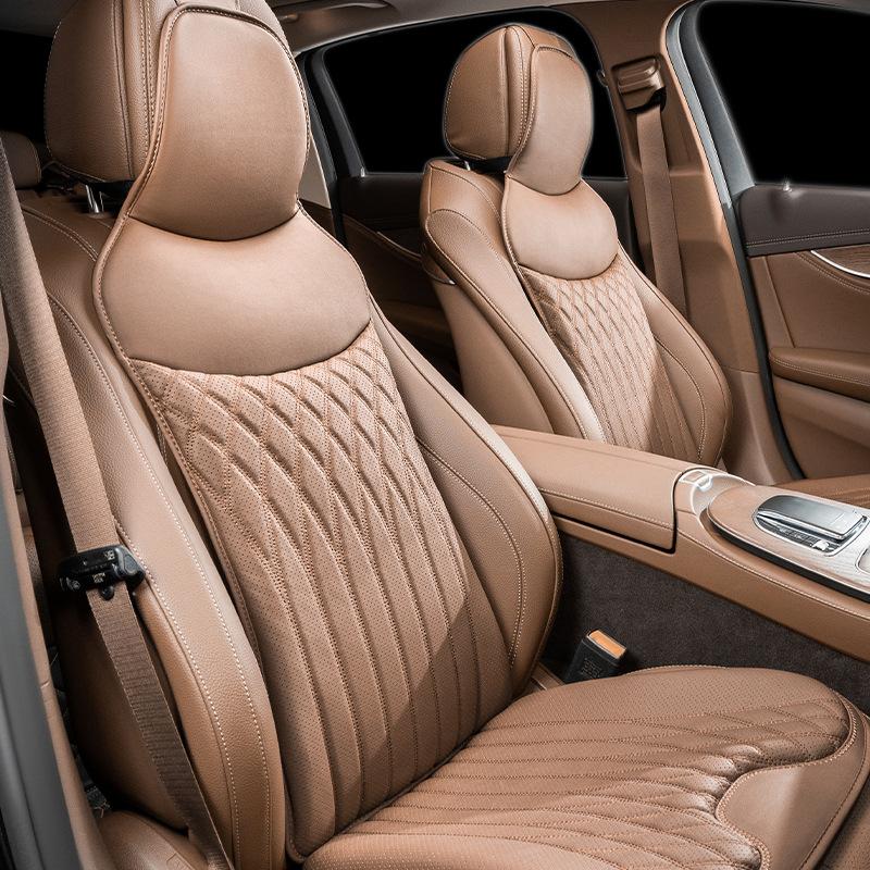 Universal Nappa Leather Car Seat Cover Four Season Auto Breathable Comfortable Saddle Cushions Seat Covers for Car Seats Cover