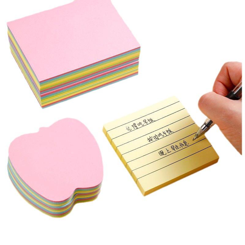 Creative Colorful Heart-shaped Sticky Notes Memo Pad for Students