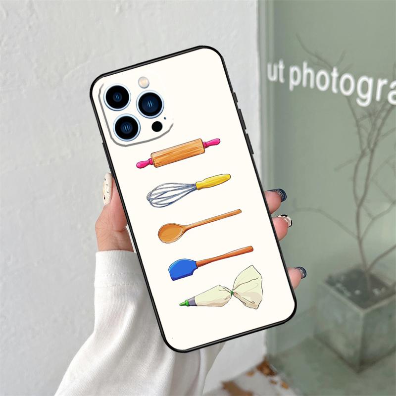 

Cooking Chef Knives Silicone Soft Case For iPhone 17 Air 11 14 16 15 Pro Max 12 13 Mini 16 Plus 16e Back Cover iPhone 17Pro MAX