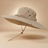 WideWideBrimmed Sun Hat Protection with Chin Strap Adjustable for Journeyers, Anglers,