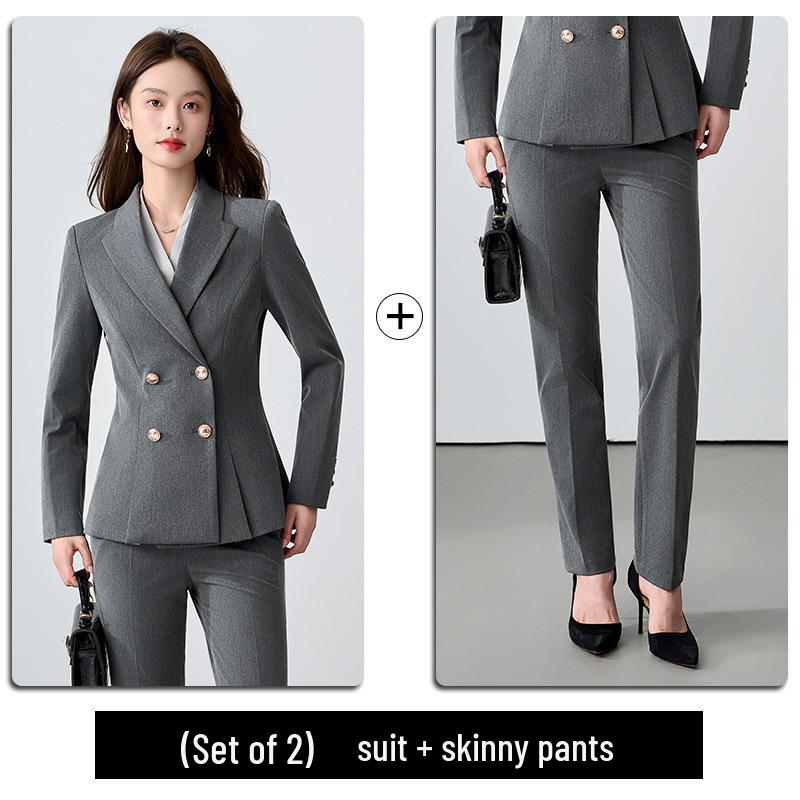 Set Costum Profesional de Înaltă Calitate pentru Femei pentru Recepționiste, Profesori și Personal de Salon - Slim Fit și la Modă