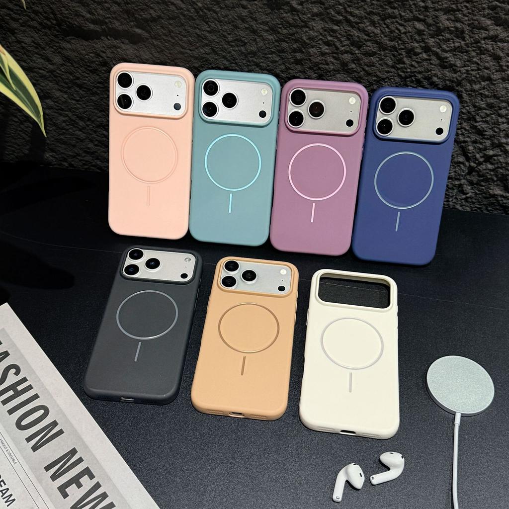 Magnetische matte TPU-Handyhülle für MagSafe iPhone Air 17 17E 16 15 Plus 14 13 12 11 Pro Max X XS XR 16E Anti-Fall stoßfest schlanke Passform Schutzhülle