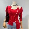 C S In The Room Naz halterneCk Strap Tank Top Long Sleeve Cotton Cardigan Set 5 