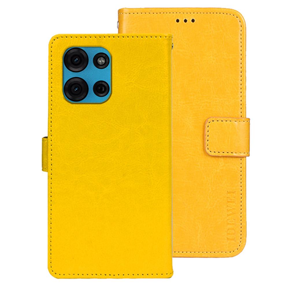

IDEWEI Чехол-подставка из кожи с текстурой Crazy Horse для Motorola Moto G75 5G F