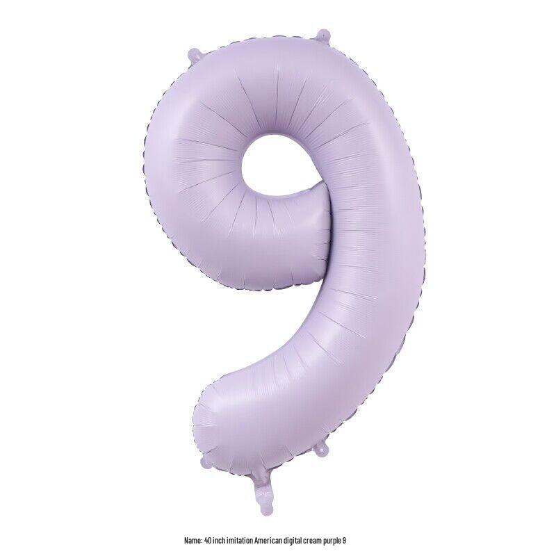 40-Inch Cream & Purple Digital Macaron Taro Balloon for Birthdays, Weddings & Anniversaries