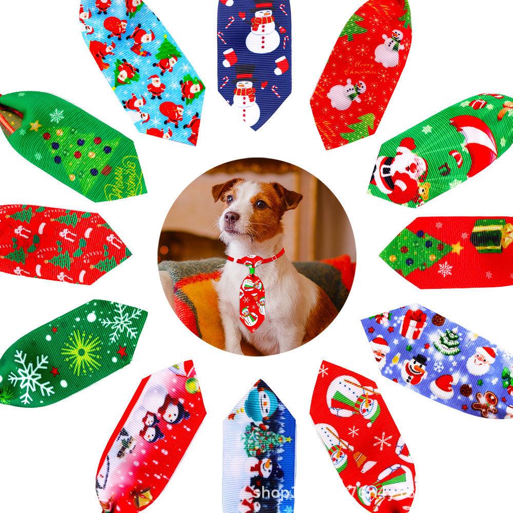 Świąteczny krawat dla psa regulowany mała kokarda dla zwierzęcia akcesoria do upiększania psa dekoracja dodająca świątecznej atmosfery zwierzęta materiały łatwe do czyszczenia miękkie i przyjazne dla skóry