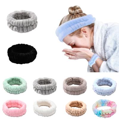 Spa-Stirnband, superweicher Stoff, gute Elastizität, lebendige Farben, Flanell, Gesichts-Make-up-Haarband für Frauen zum Duschen