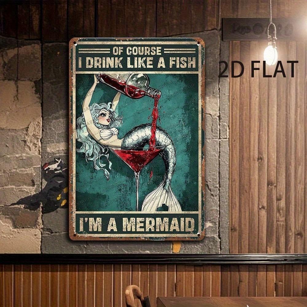 1pc Funny Vintage Tin Metal Sign Retro Kitchen Bar Cafe Garage Wall Art Decor