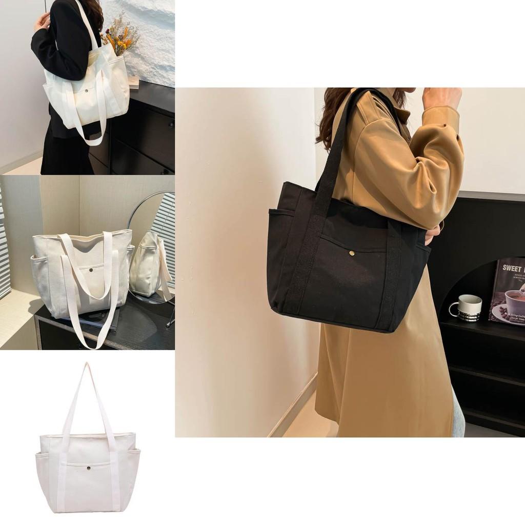 Spacious Canvas Tote Bag For Work And Leisure Stylish Commuter Must-have Accessory