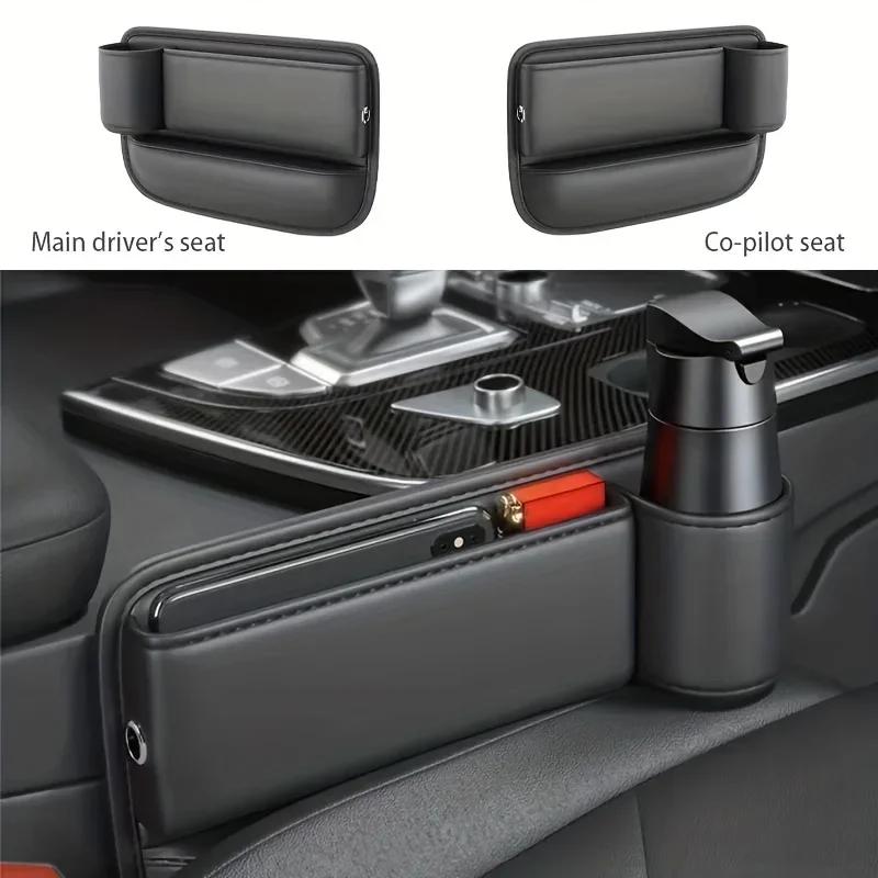 Car Seat Gap Organizer Multifunction Console Crevice Storage Box For Car Seat Gap Filler With Cup Holder Interior Accessories