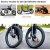 Electric Twist Throttle Grips, Electric Scooter Three Speed Throttle Handlebar, LED Battery Voltage Display Electric Bike Throttle Accelerator