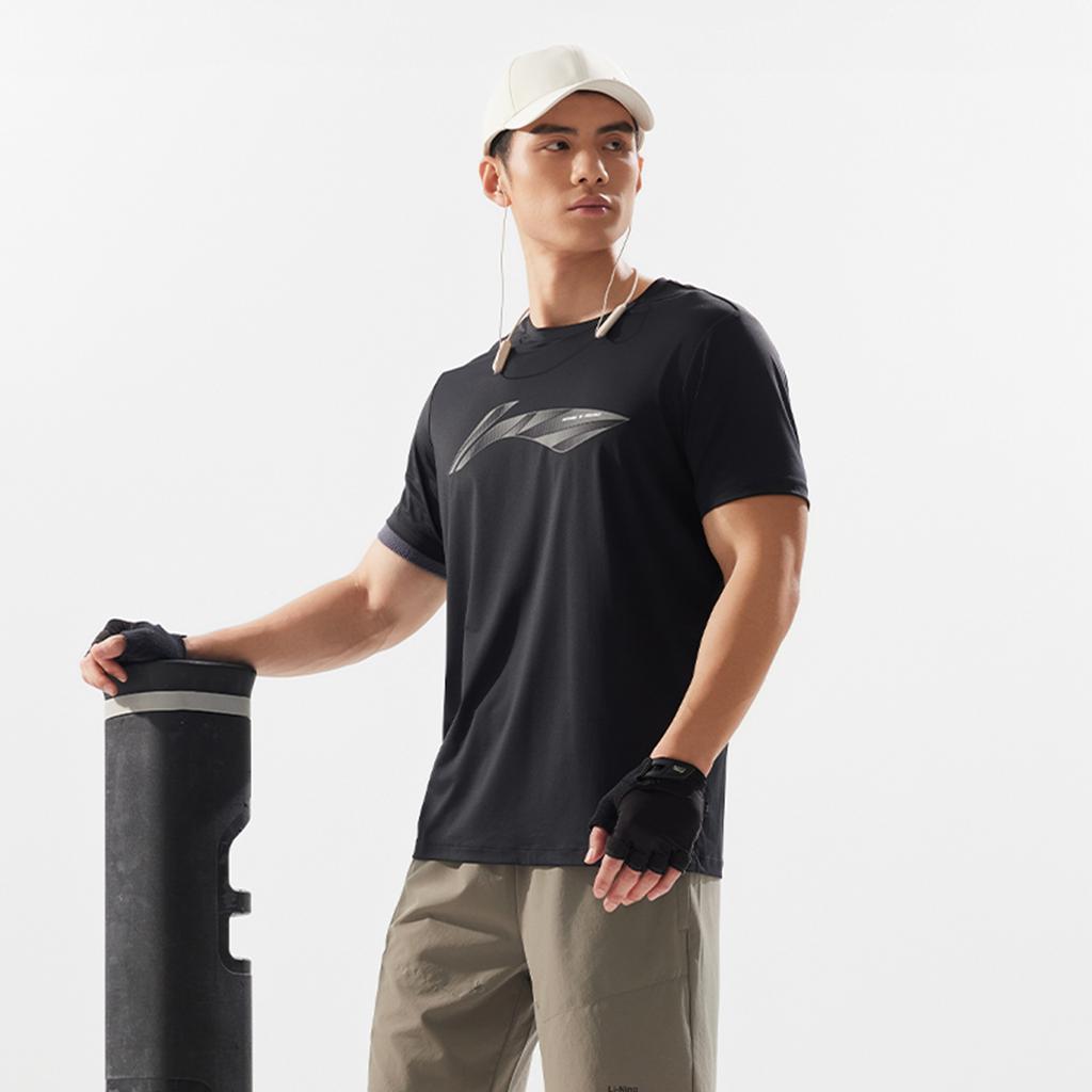 Li Ning Fitness Series T Shirt Men's Black ATSV107-1