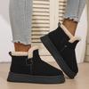 Large Size Thick-soled Snow Boots for Women's Winter New Velvet Belt Buckle Short Tube Casual Warm Cotton Boots for Women
