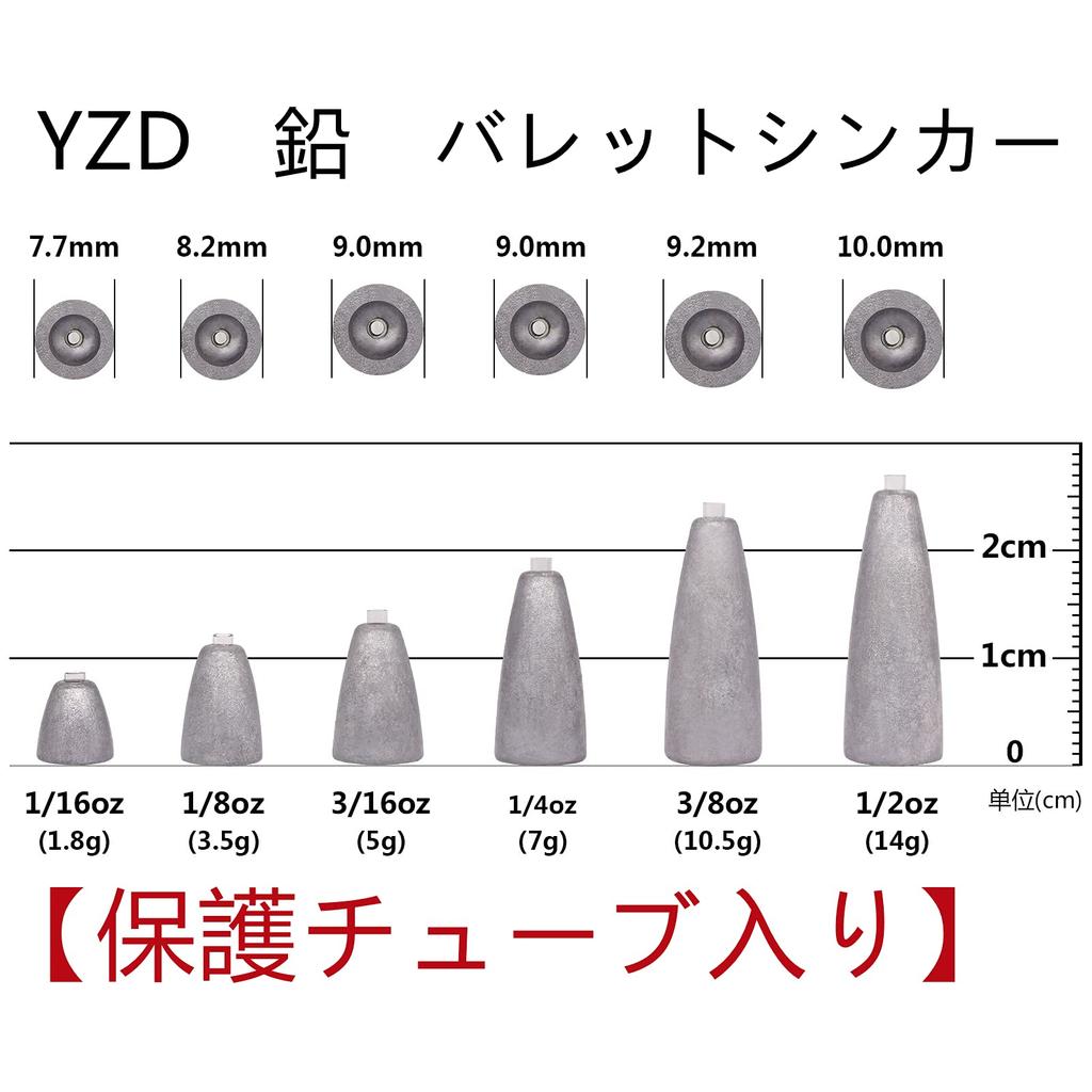 YZD Tungsten Bullet Sinker TG 35g Red 1.25oz (2 pieces)