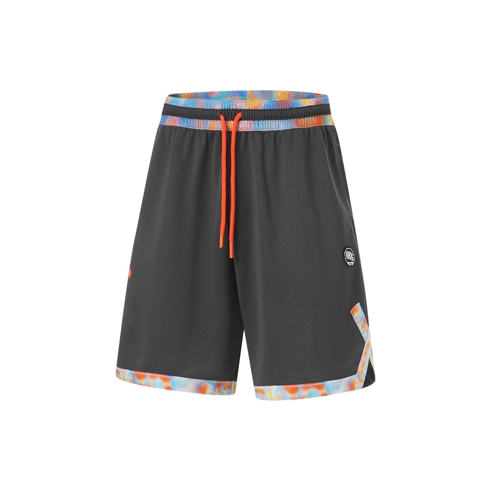 Li-Ning Badfive Graphic Basketball Shorts Dark Grey Men AAPU111-2 M