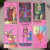 Pink Neon Tarot Deck 10.3*6cm - 78 Classic Rider-Waite Smith Cards Vibrant Trippy Design