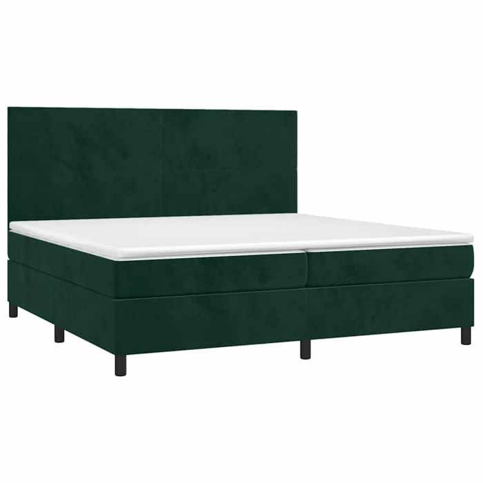 Maison Exclusive - Sommier à lattes de lit avec matelas LED Vert foncé 200x200 cm