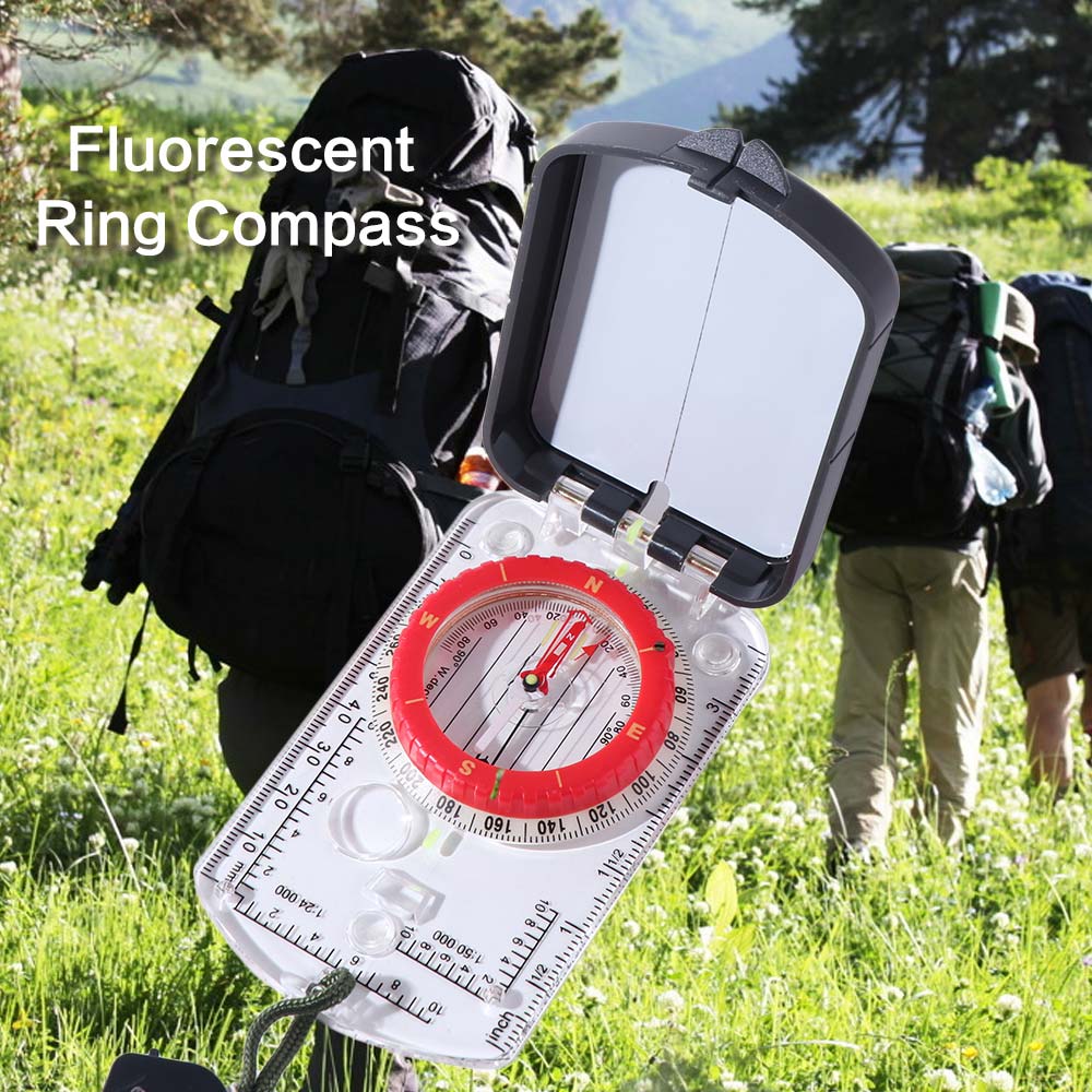 Luminous Camping Survival Compass Lightweight Fluorescent Ring Compass Camping Compass  Mountaineer