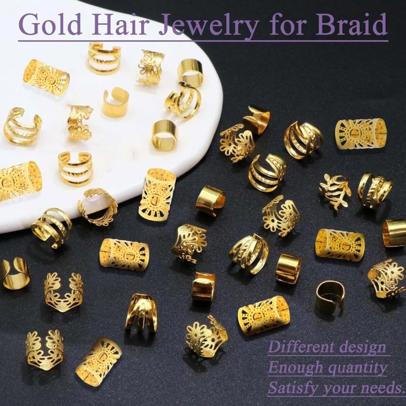 Crown Dreadlock Hair Rings Enhances Style Lightweight and Practical Hair Charm Easy To Use For Parties Festivals