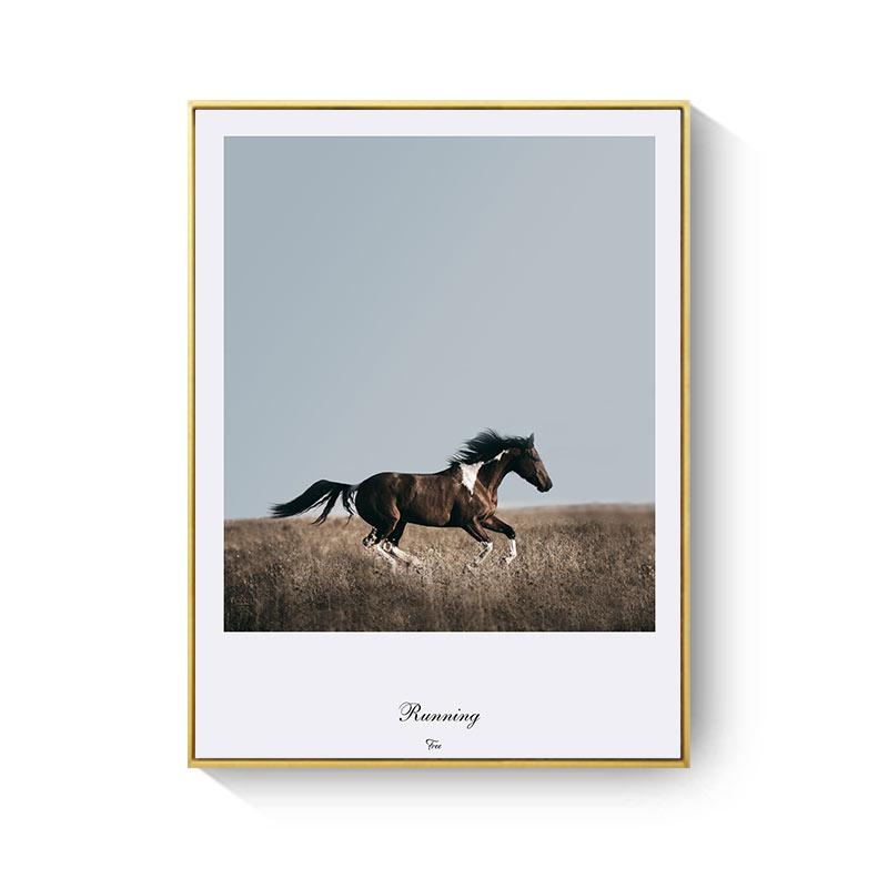 HAOCHU Shakespeare Sonett Grasland Running Horse Western Grasland Landschaft Landschaft Leinwand Malerei Für Wohnzimmer Kunst Poster
