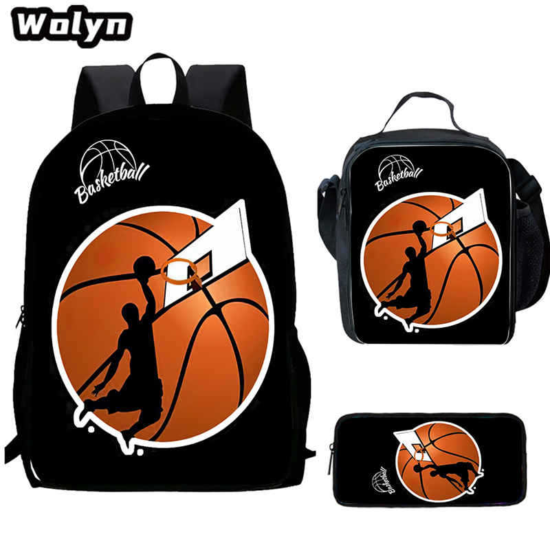 Basketball Basketball School Bag High Definition Printing Multifunctional Cross-Border Backpack