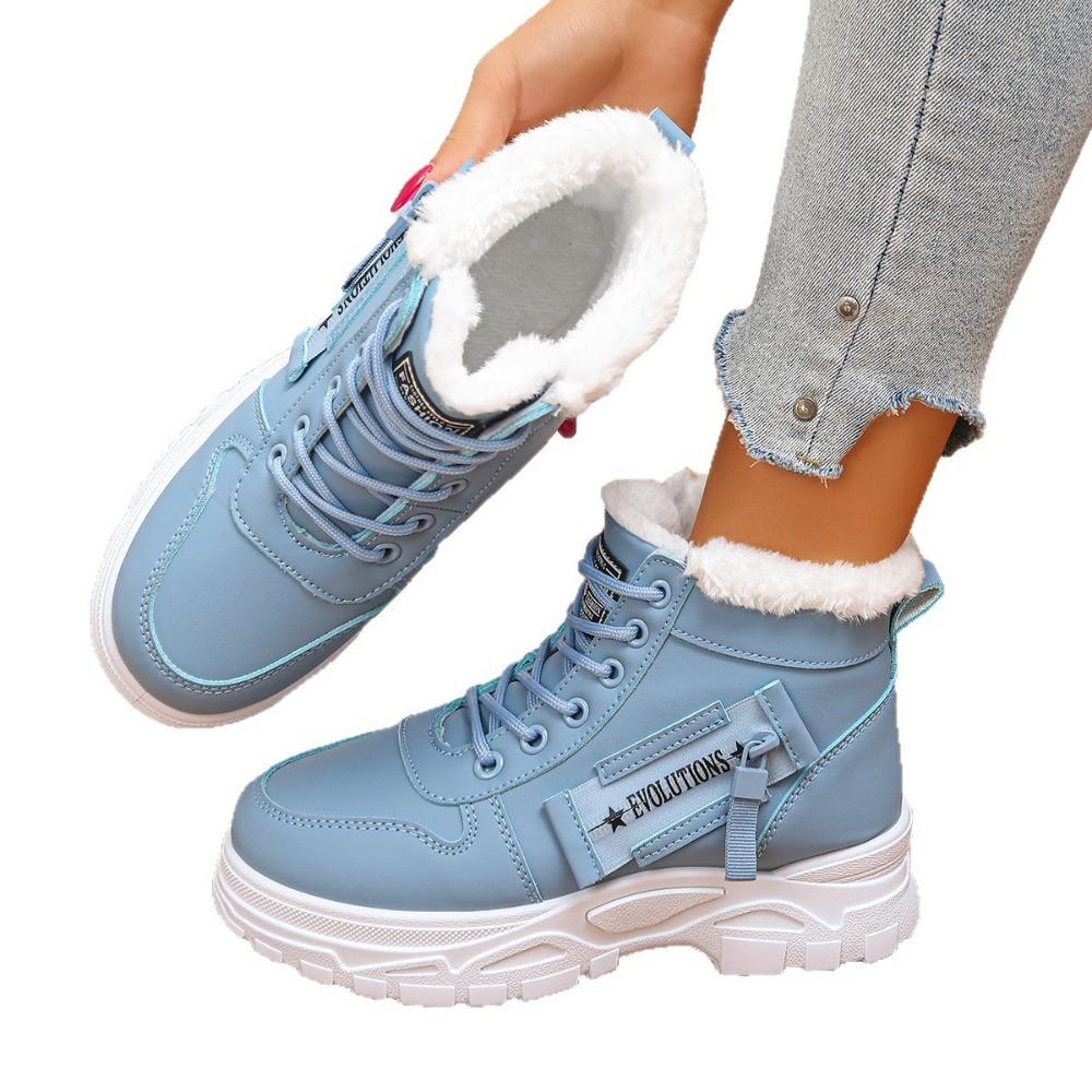 Stivali Donna Taglie Forti Autunno Inverno Scarpe in Cotone Stivaletti Sportivi Casual Scarpe Alte Foderate in Pile