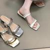 2026 Women's Open-toe Solid Color Versatile Slippers Fashionable New Summer New Big Sale Party Open-toe High Heels  Size