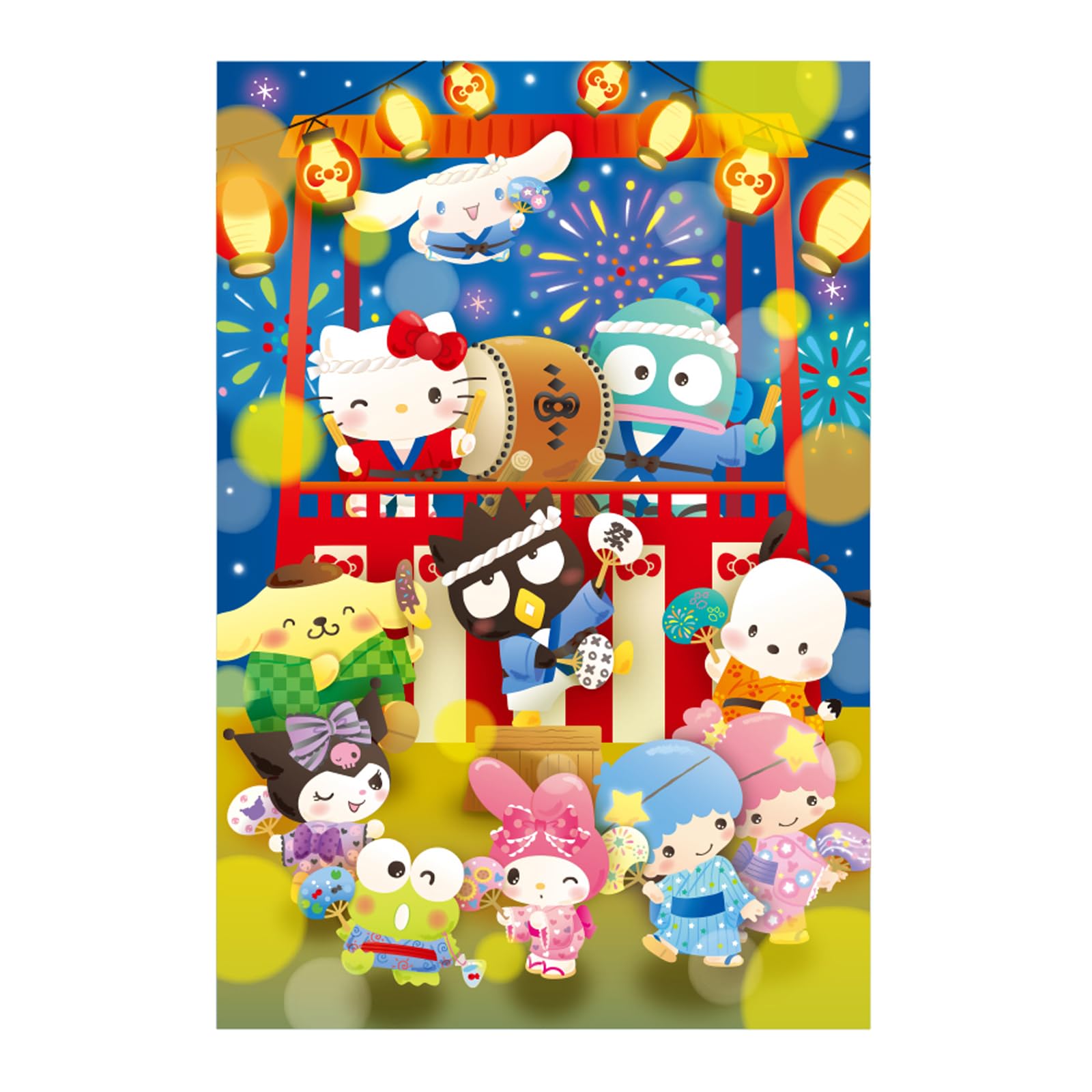 Sanrio Message Card Summer Character Mix Bon Odori MXJSP 688053 68-5 красный