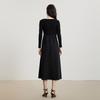 Gejin Elegant Slim Fit Long Sleeve Long Dress