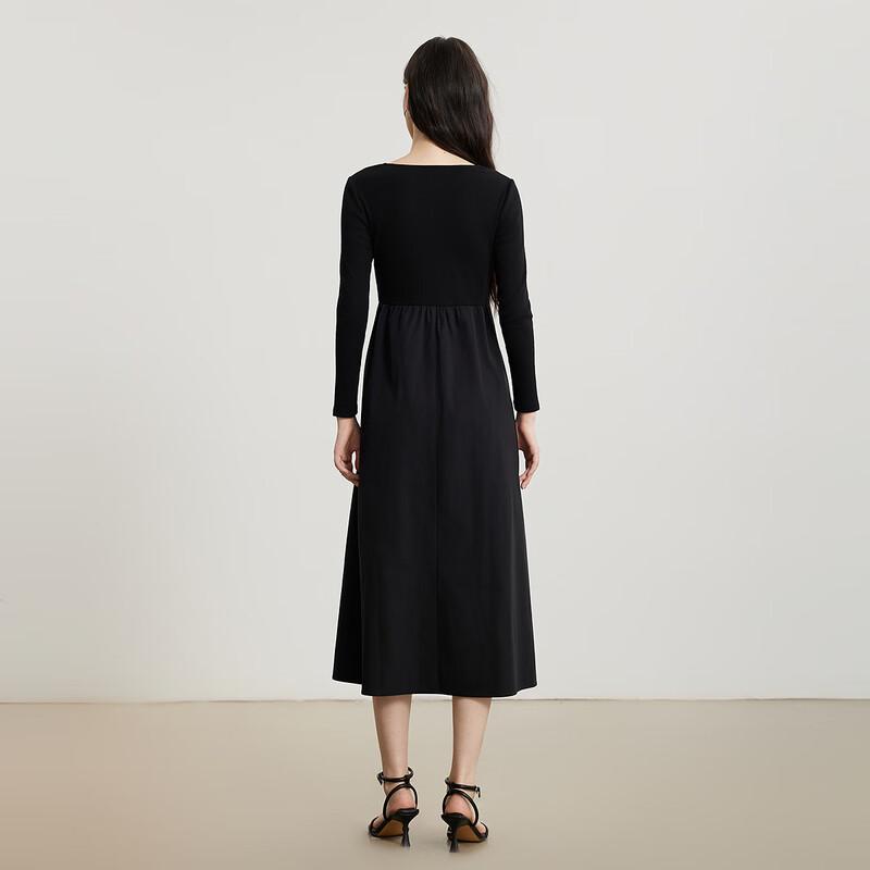 Gejin Elegant Slim Fit Long Sleeve Long Dress