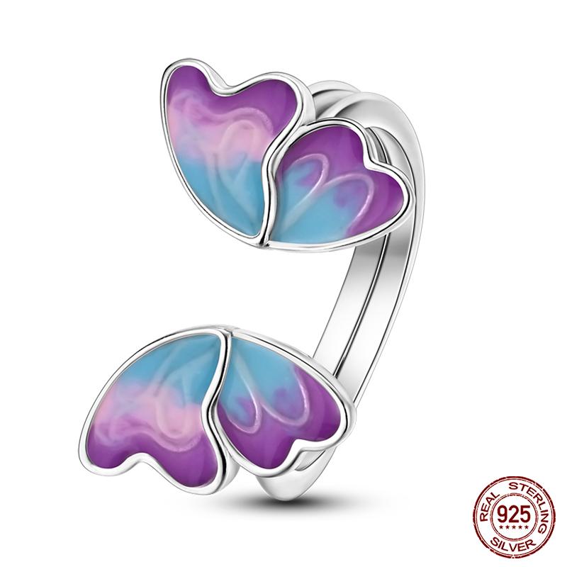 Moda Oryginalne Świecące Pierścionki Świetlikowe 100% Srebro S925 Wieczne Pierścionki Cyrkoniowe w Kształcie Serca Wykwintna Biżuteria Ślubna Zaręczynowa Prezenty