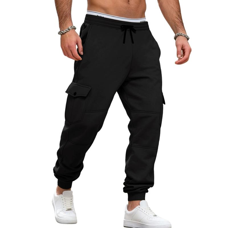 Men's Joggers Pants Loose Drawstring Long Pants Men Multi-pocket Sweatpants Casual Cargo Trousers for Men Fitness