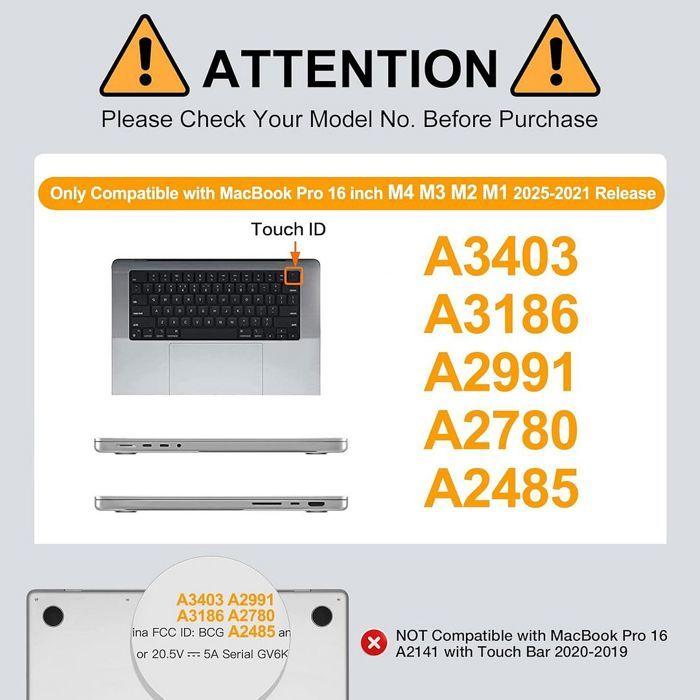 Coque de protection - MacBook - Pro 16 Pouces - Antichoc - Slim - Motif Vague