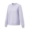 Fitness Series Simple Solid Color Round Neck Pullover Sweatshirt Women Tops Sea-Salt-Purple AWDU634-3