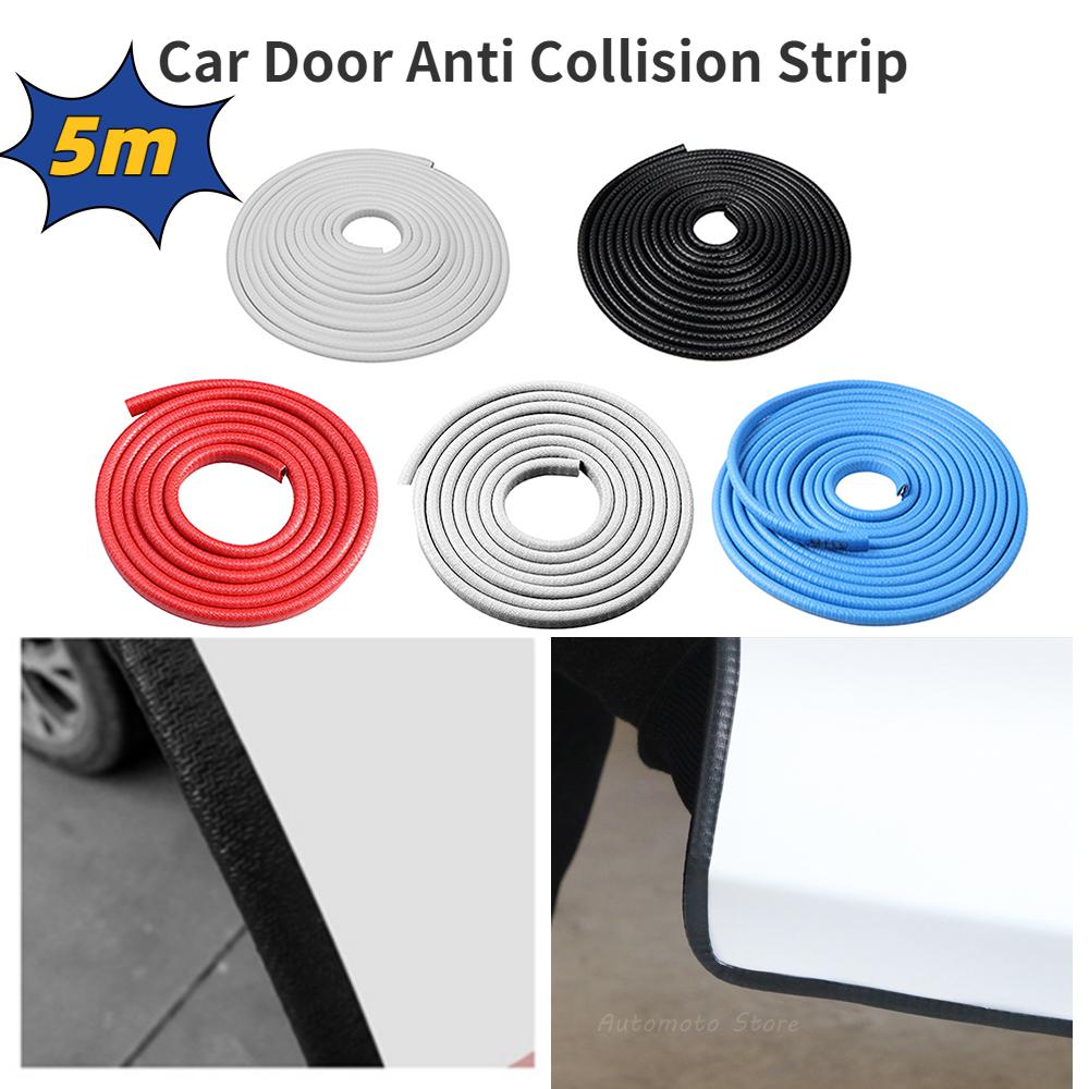 5M Universal Car Door Edge Protection Anti Collision Strip with Steel Disc Bumper Trim Edge Scratch Protector Strip