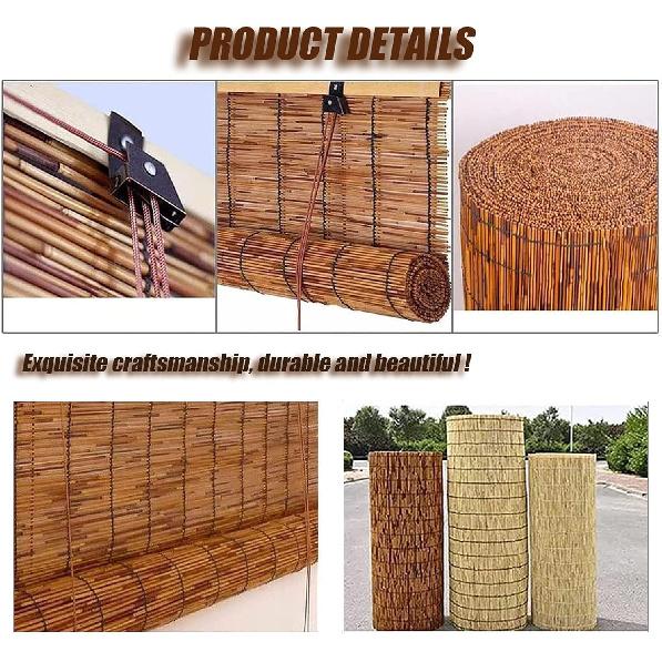 Outdoor Bamboo Shades for Patio Bamboo Roll Up Blinds, Bamboo Roll Up Shades Reed Shades Bamboo Roller Blinds Patio Shades Roll Up Outdoor for